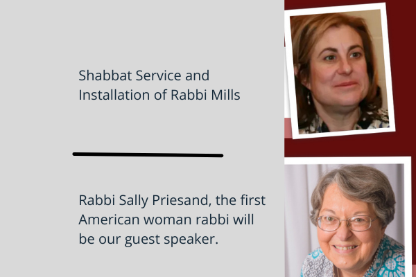 Shabbat Service and Installation of Rabbi Mills - Live and by Zoom