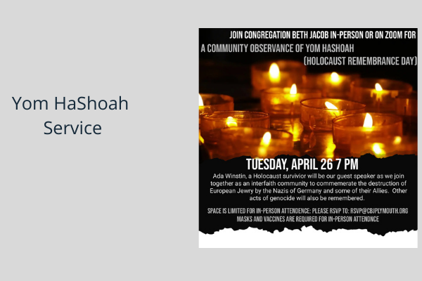 A Community Observance of Yom Hashoah
