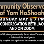 Yom Hashoah interfaith memorial service - in person and by Zoom