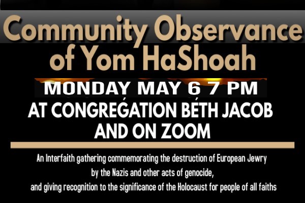 Yom Hashoah interfaith memorial service (Hybrid)